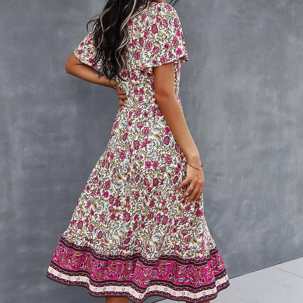 Evandre™ | Vestido bohemio con estampado floral