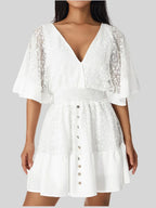 Thalene™ | Vestido de playa blanco para mujer