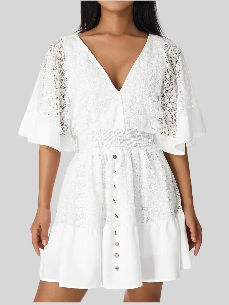 Thalene™ | Vestido de playa blanco para mujer
