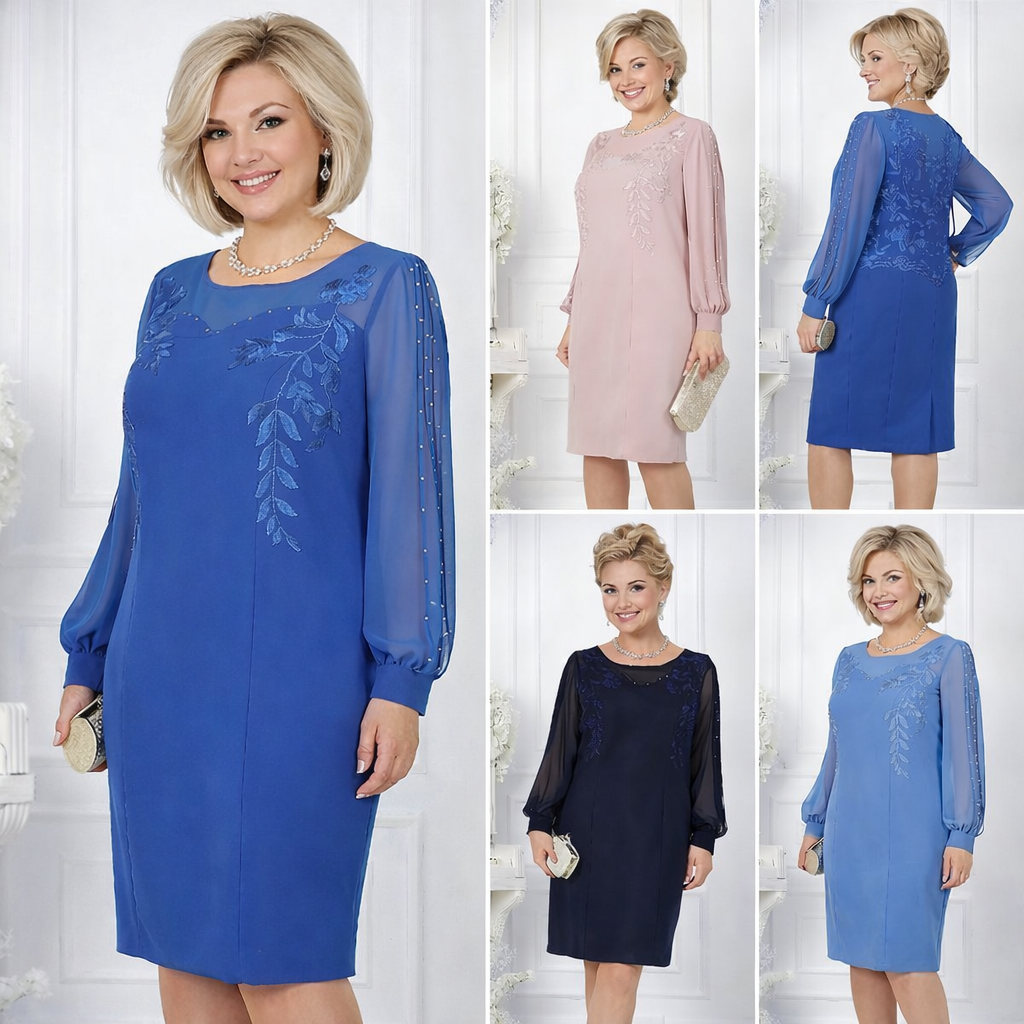 Senara™ | Vestido Escote Suave con Bordado
