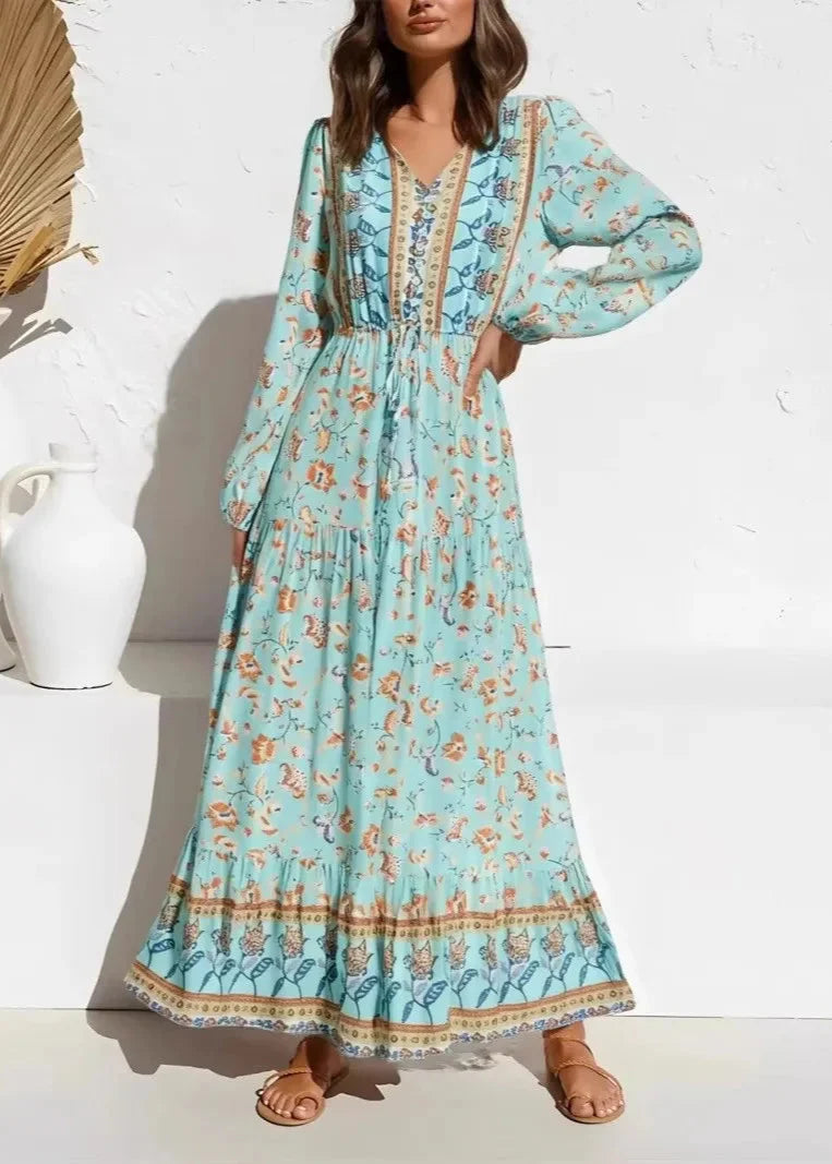 Vestido largo bohemio para mujer