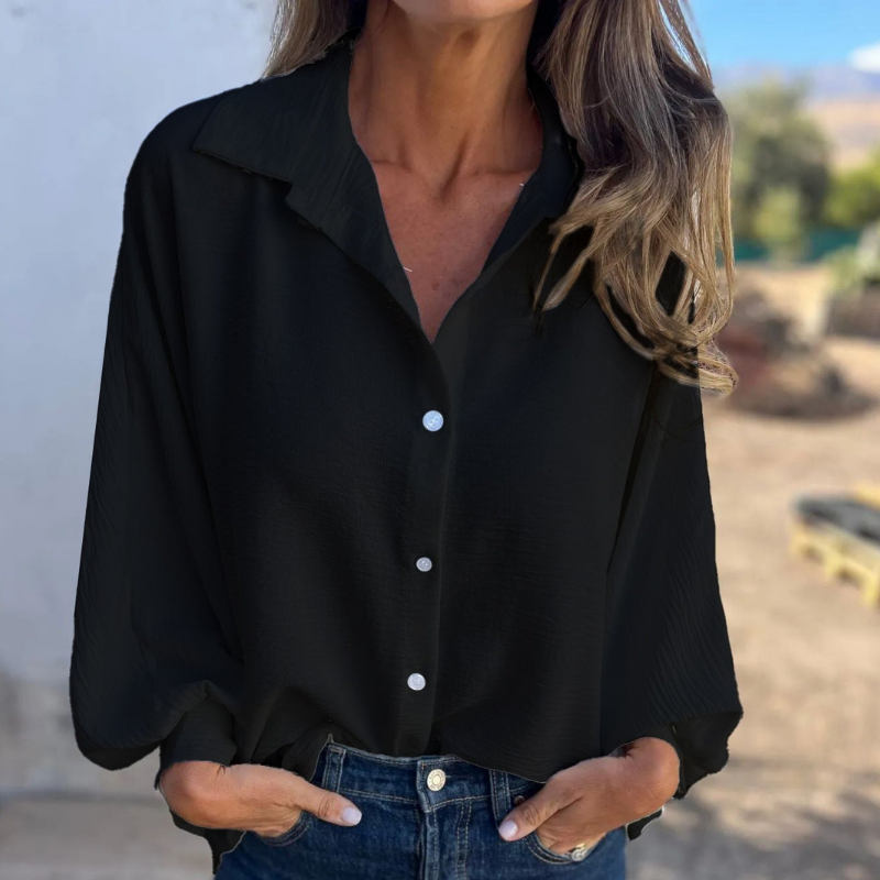 Noreyssa | Camisa de tacto suave con mangas acampanadas