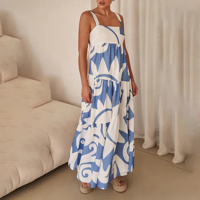 Xanthes™ |  Vestido con tirantes geométricos