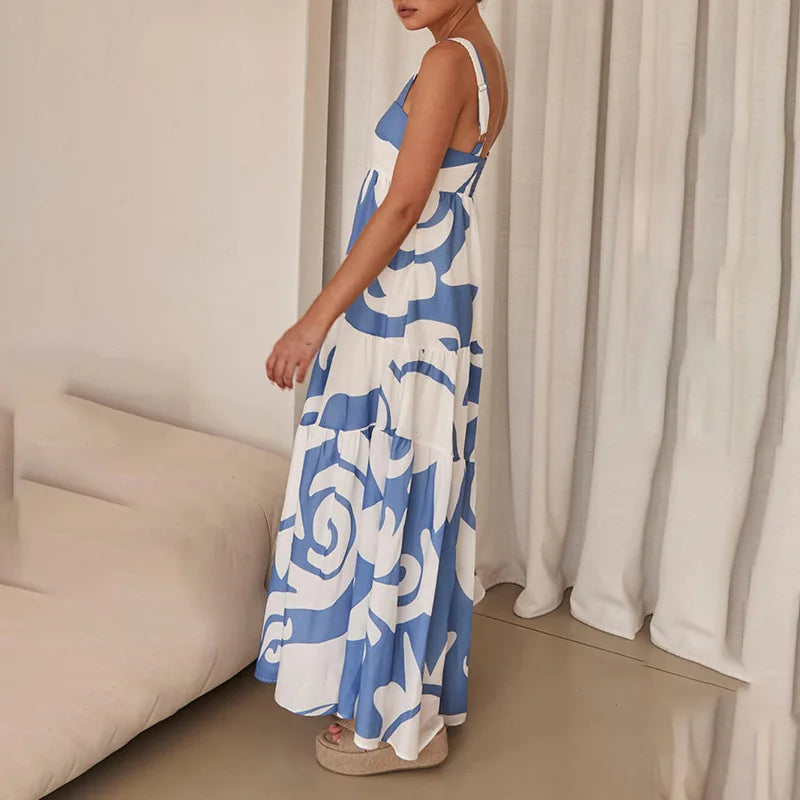 Xanthes™ |  Vestido con tirantes geométricos