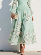 Maribel | Vestido plisado con cuello en V y tejido suave al tacto