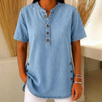 Xeni™ | Camiseta vaquera informal y transpirable para mujer ✨