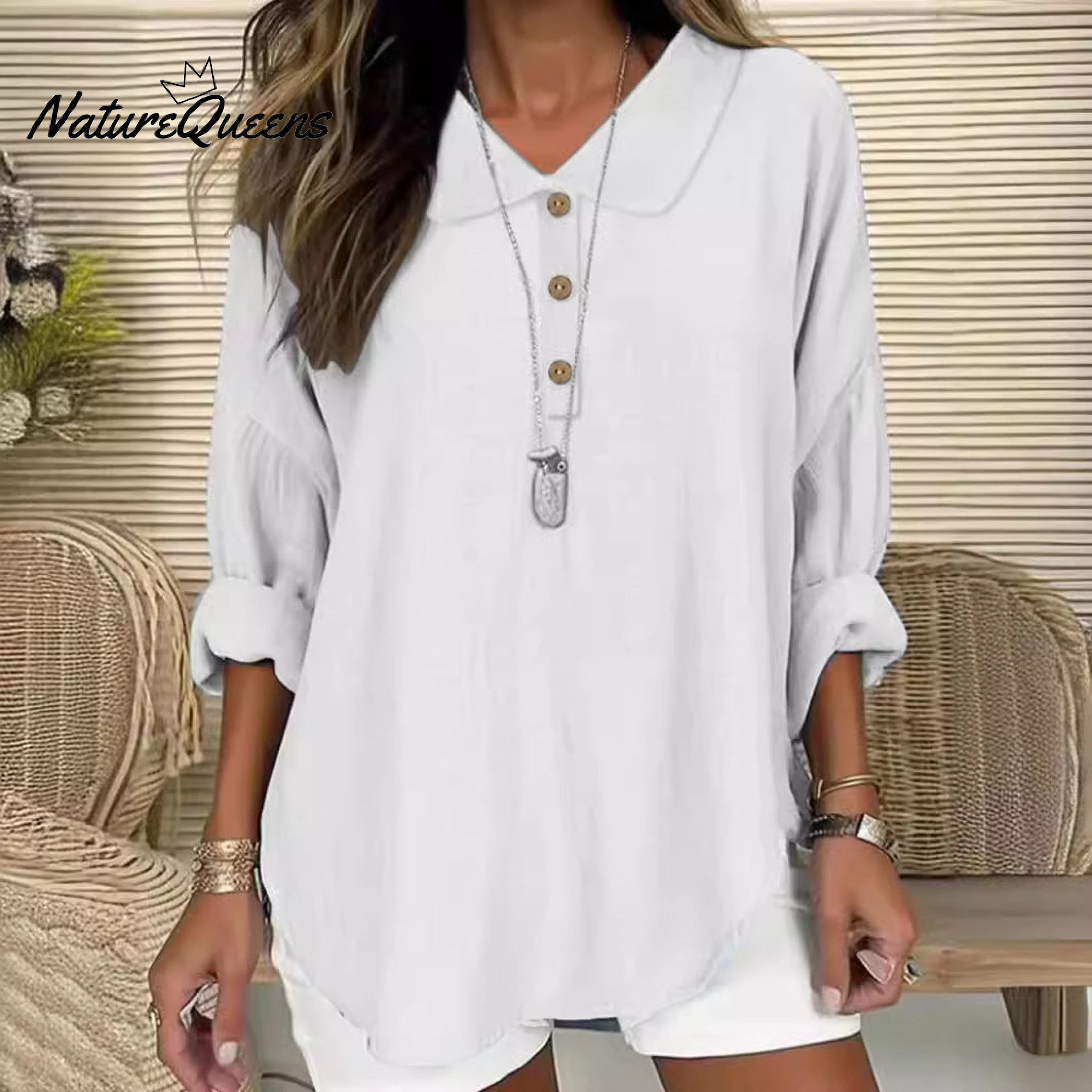 Kyth™ | Camisa informal de manga larga con solapa y botones