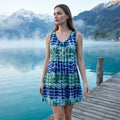 📢📢 50% OFF!! ⏰ Women's Sleeveless V-Neck Tie-Dye Dress 👗✨