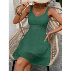 Iryna™ | Minivestido de lunares para mujer con tirantes de encaje y abertura en la cintura 👗