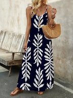 Tessa™ |  Vestido Largo Sin Mangas Impreso Tropical de Verano