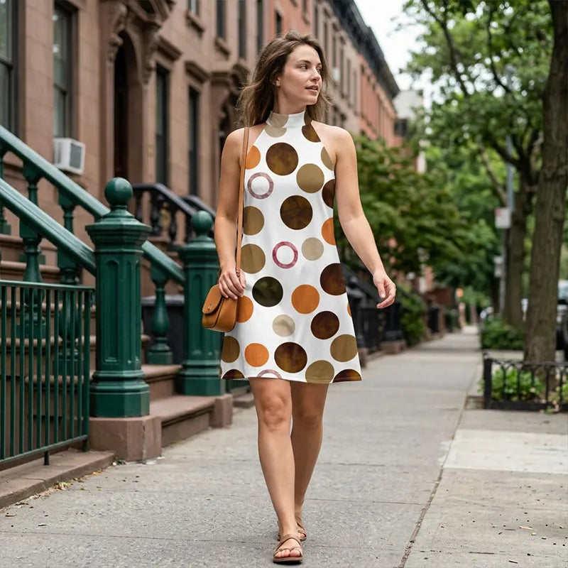Zivora™ | Vestido de corte en A para mujer con detalle de lazo en el cuello 🌸