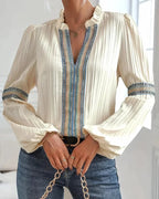 Xyria™ | Blusa Sofisticada con Cuello en V