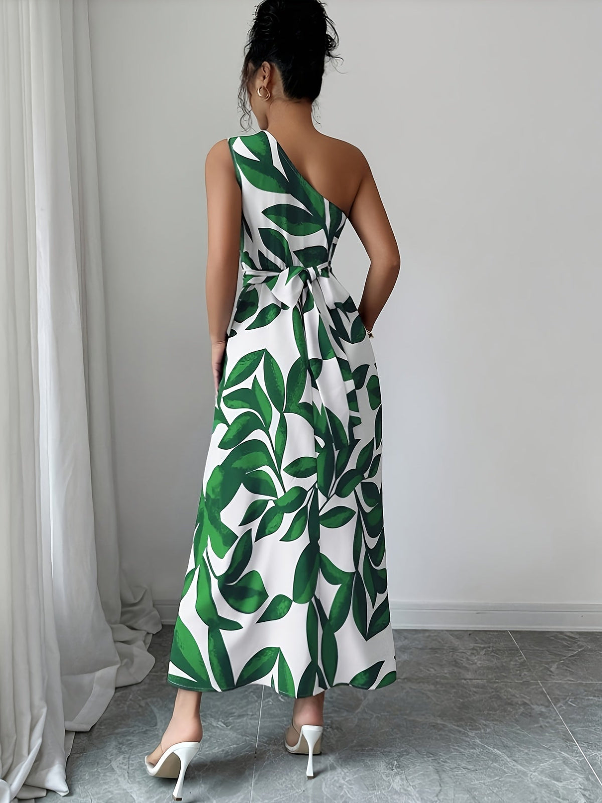 ✨ One-Shoulder Fitted Maxi Dress