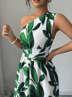 ✨ One-Shoulder Fitted Maxi Dress