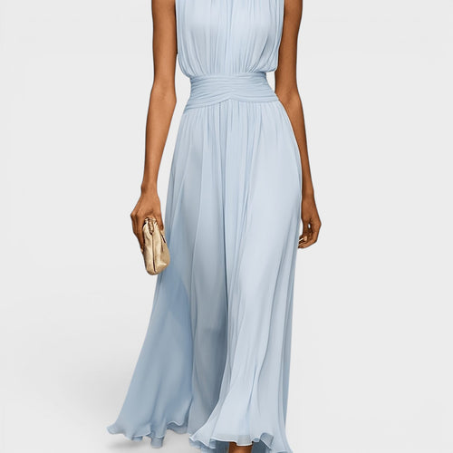 Evadne - Vestido midi drapeado de gama alta
