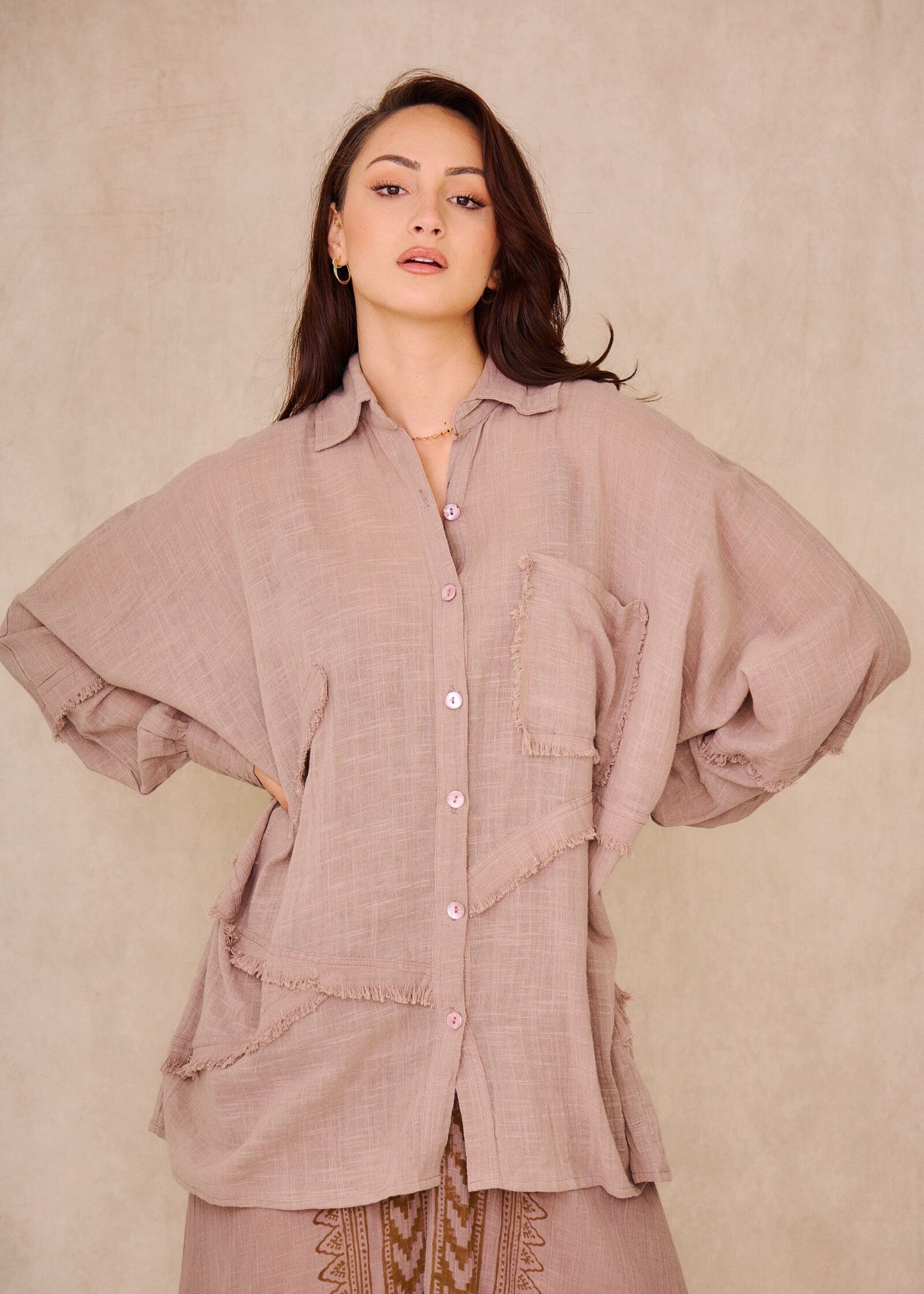 Aura™ | Blusa bohemia beige