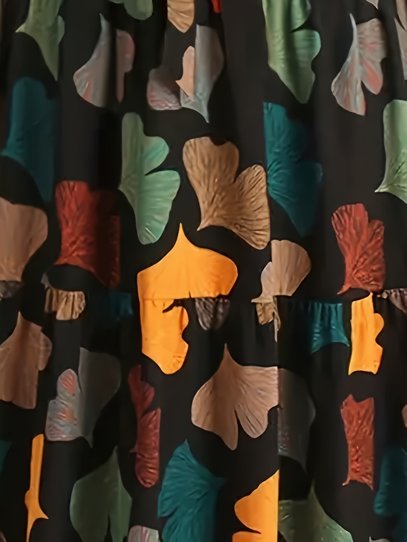 Vanya™ | Vestido Midi Elegante con Estampado Geométrico y Mangas Abullonadas