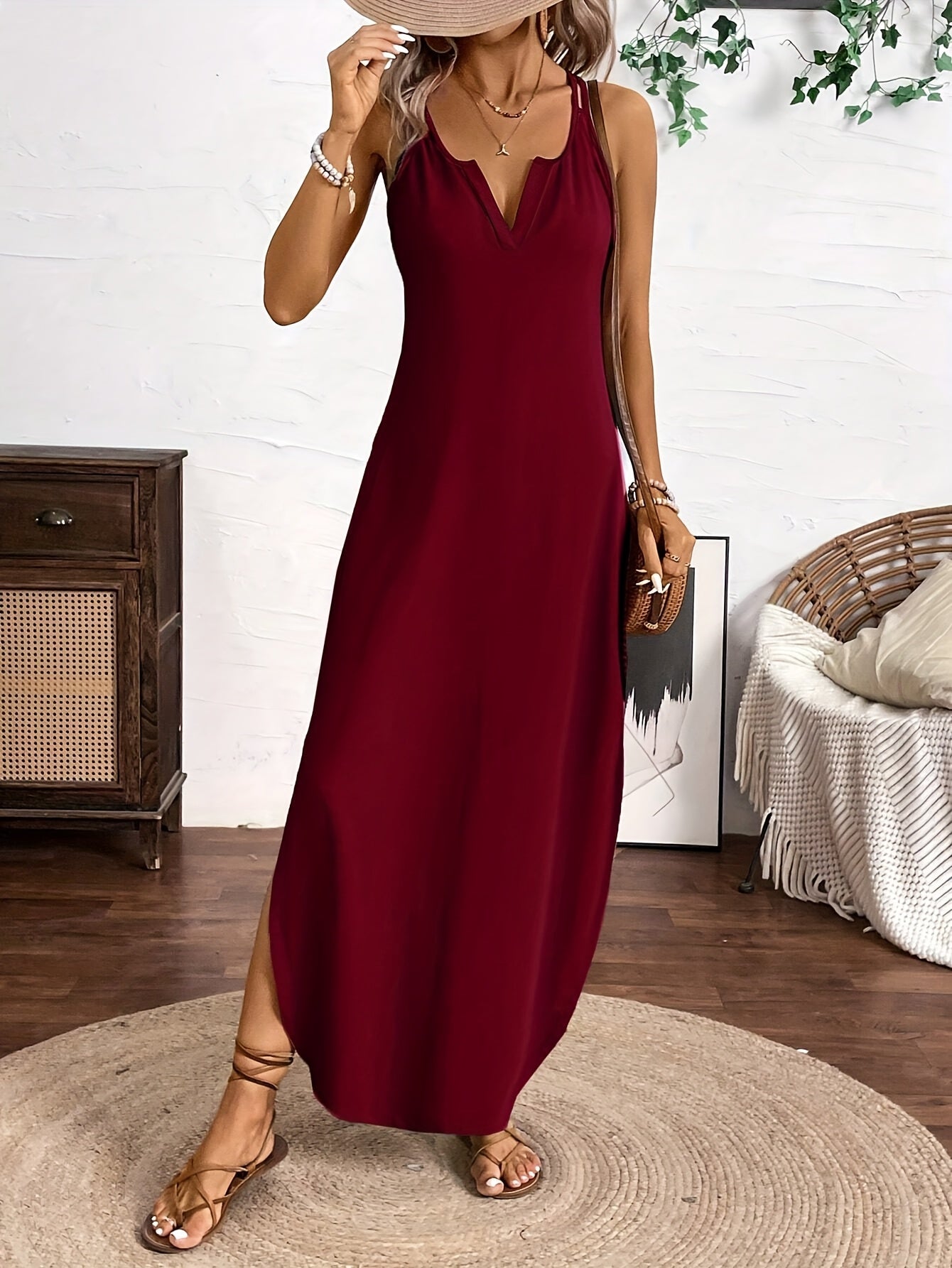 Sailor™ | Vestido Midi de Tirantes con Escote en V y Estilo Relajado