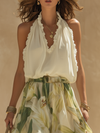Maren™ | Conjunto Fluido Estampado Lirio Elegante