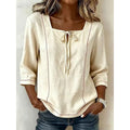 Petra™ | Blusa Plano A Rayas Elegante Clásico Moderno Manga 3/4