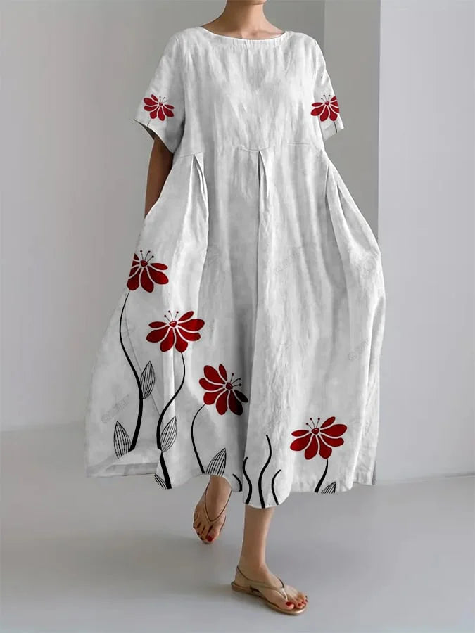 Thalon™ | Vestido Suelto Con Estampado Votanico