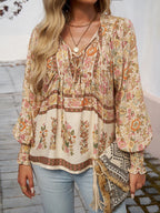 Zulene™ | Top floral bohemio fluido
