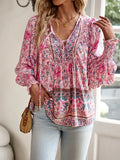 Zulene™ | Top floral bohemio fluido