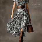 Orly™ | Vestido Midi Floral de Estilo Francés Retro y Elegante