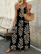 Tessa™ |  Vestido Largo Sin Mangas Impreso Tropical de Verano