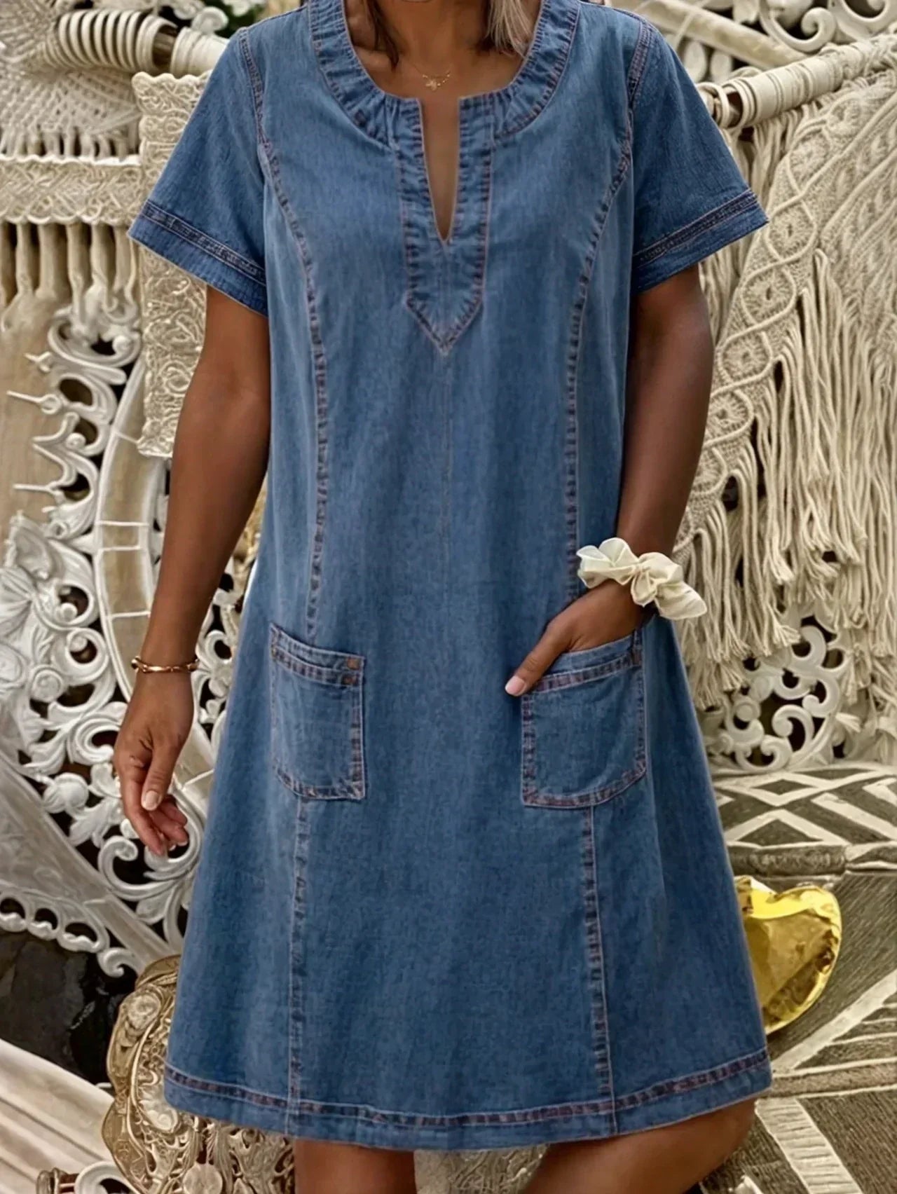 Sofía | Vestido de denim suave