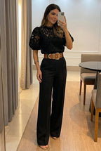 Sireva™ | Conjunto Elegante de Blusa y Pantalón con Caída Fluida