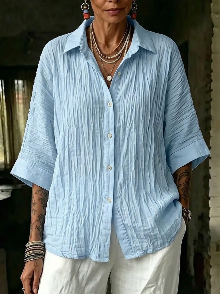 Women's Casual & Comfortable Cotton-linen Long-sleeve Shirt