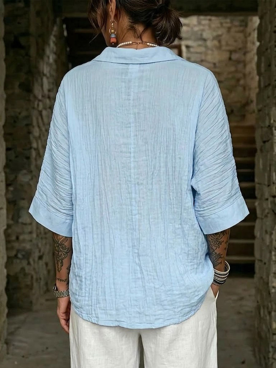 Women's Casual & Comfortable Cotton-linen Long-sleeve Shirt