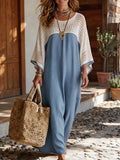 Aurum™ | Vestido vaquero con paneles de punto, elegante y cómodo