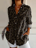 Kitra™ | Camisa informal de mujer con estampado de leopardo