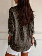 Kitra™ | Camisa informal de mujer con estampado de leopardo