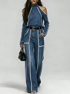 Caressa™ | Conjunto de dos piezas compuesto por un elegante top de denim