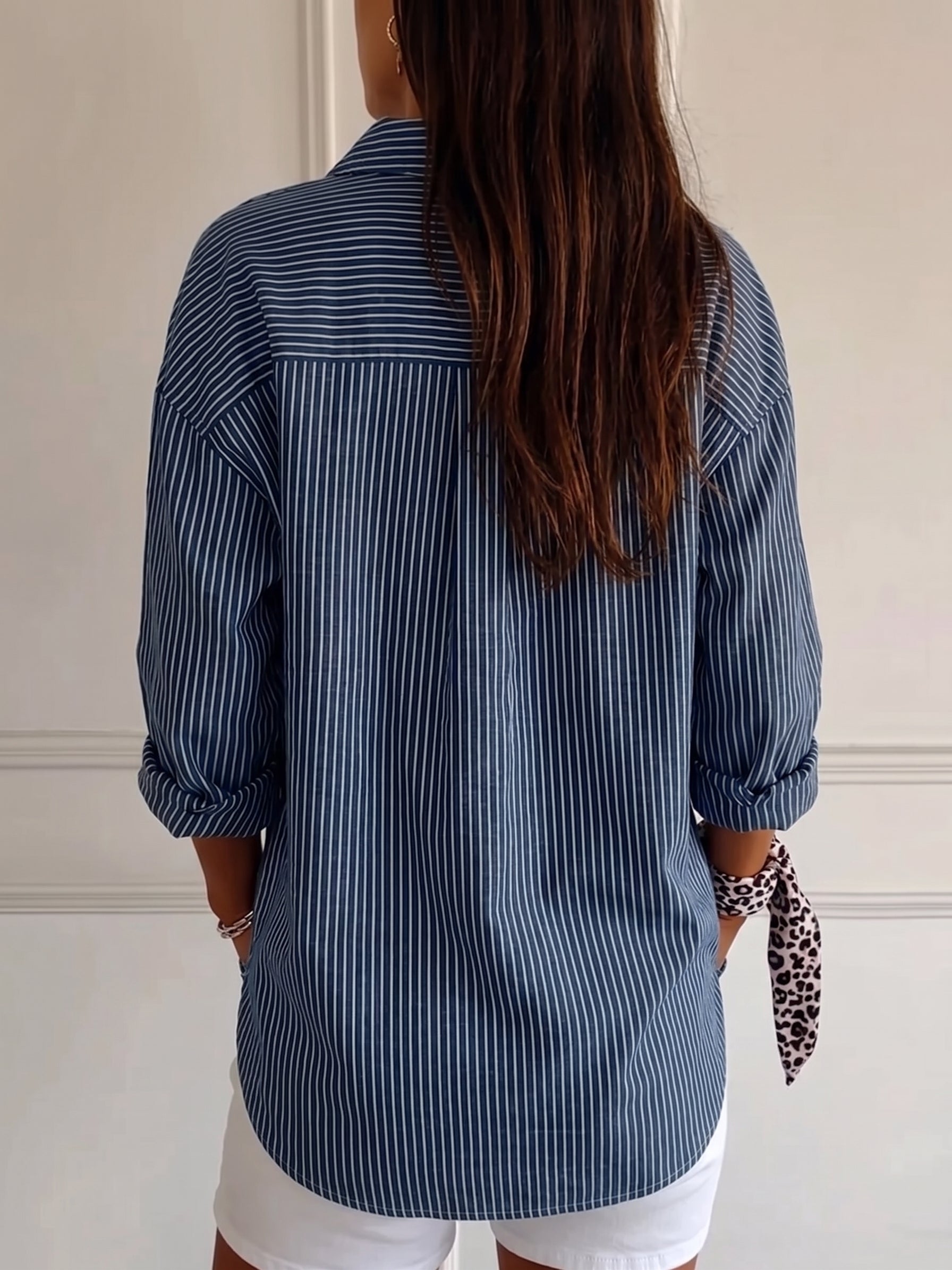 Surne™ | Camisa informal de rayas retro para mujer