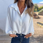 Noreyssa | Camisa de tacto suave con mangas acampanadas