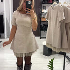Rovienna™  | Vestido corto con encaje y brillo sofisticado