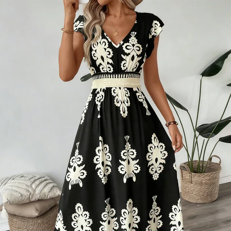 Osyrel | Vestido midi estampado