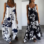 Yvela | Vestido sin mangas de algodón con estampado floral