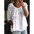 Nexa™ | Blusa De Lino Blanco Chic